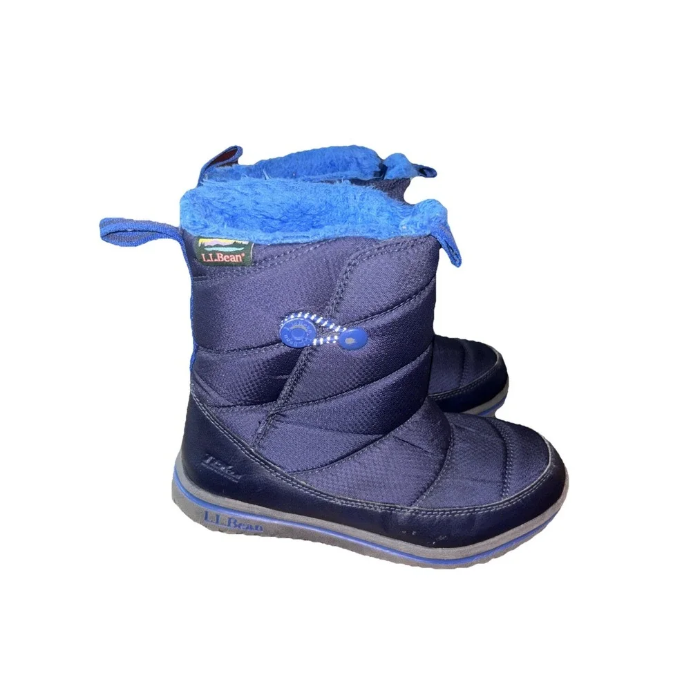 LL Bean Kids Ultralight Winter Boots Size 2 Blue  Lightweight